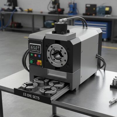 Hydraulic Hose Crimping Machine with 650T Crimping Force 13 Die Sets and Compact Structure